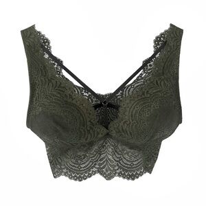 La Senza Lace Bralette – Olive Green – Size S/P